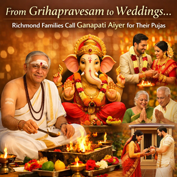 From Grihapravesam to Weddings, Richmond Families Call Ganapati Aiyer for Their Pujas in New York, NY