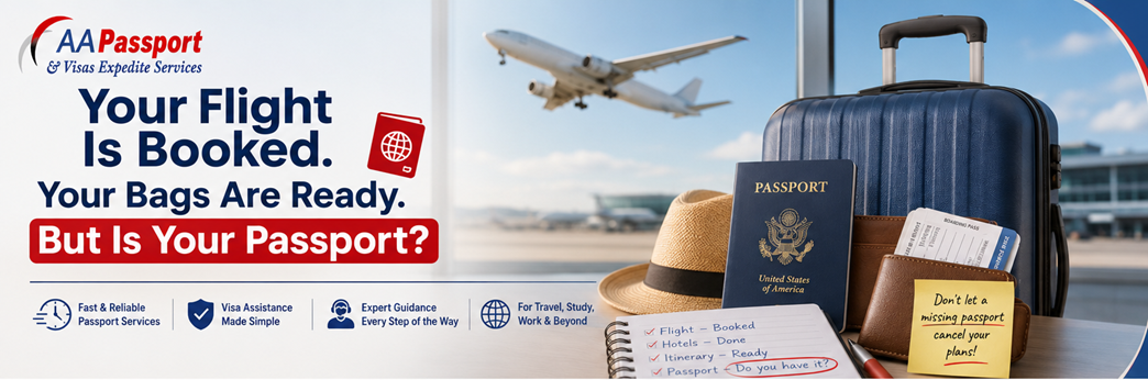 Your Flight Is Booked. Your Bags Are Ready. But Is Your Passport? in New York, NY