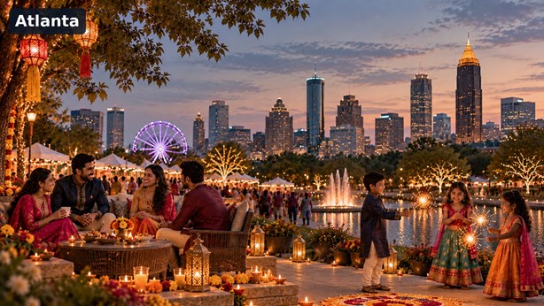 Diwali in Atlanta: Temple Pujas, a Market in Cumming and a Night Out in New York,NY