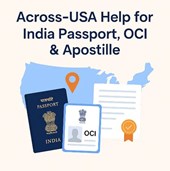 Across-USA Help for India Passport, OCI & Apostille