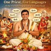 One Priest, Five Languages: The Bay Area Pandit Who Performs Authentic South AND North Indian Rituals with Ease in New York, NY