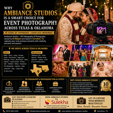 Why Ambiance Studios Is a Smart Choice for Event Photography Across Texas and Oklahoma in New York, NY
