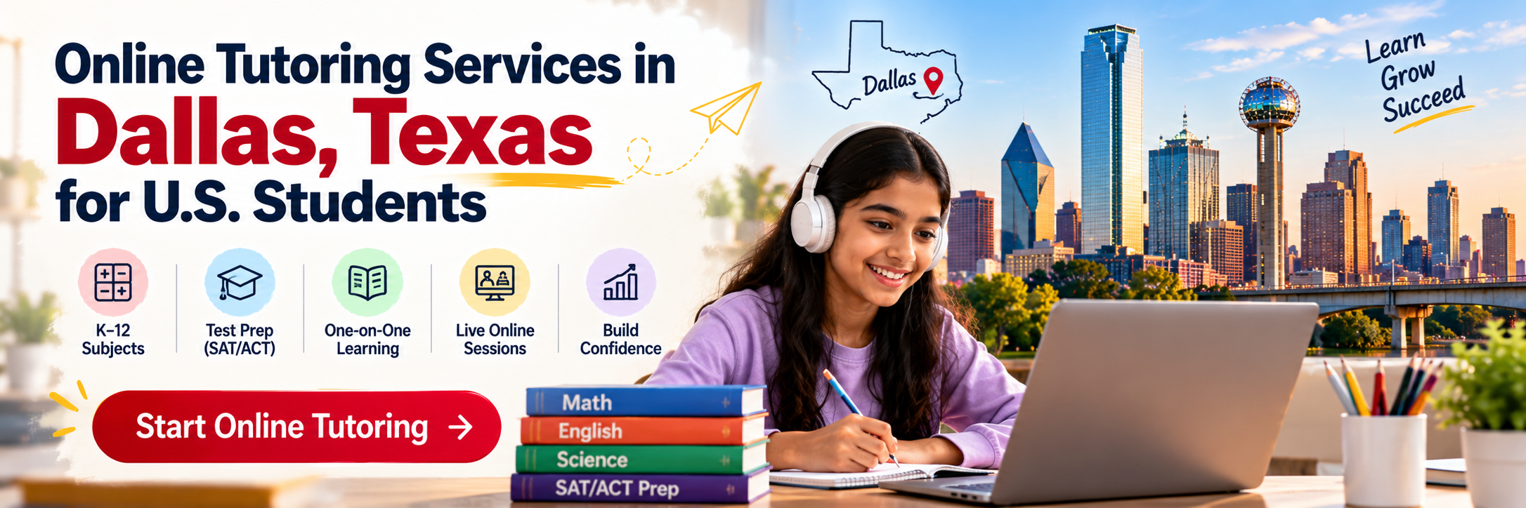 Online Tutoring Services in Dallas, Texas for U.S. Students  in New York,NY