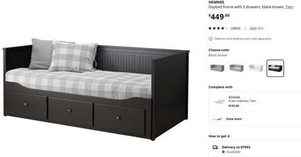 Ikea Hemnes Sofa Bed in Parsippany, NJ