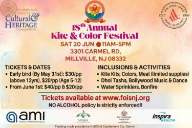 18th Annual Kite & Color Festival  in Millville, NJ