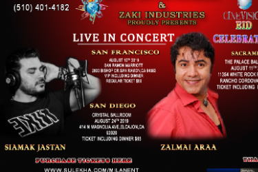 SIAMAK JASTAN , ZALMAI ARAA & NAGHMA Live in BAY AREA in San Ramon, CA