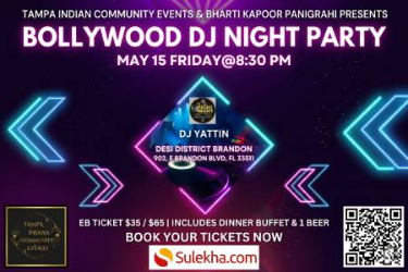 Bollywood DJ Night Party in Brandon, FL