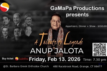A Tribute to Legends By Anup Jalota in Connecticut in Orange, CT