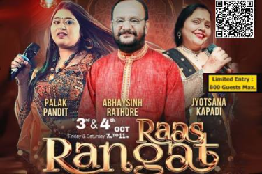 ABHAY SINGH RATHORE ,PALAK PANDIT, JYOTSANA KAPADI IN RAAS RANGAT in Woodbridge, NJ