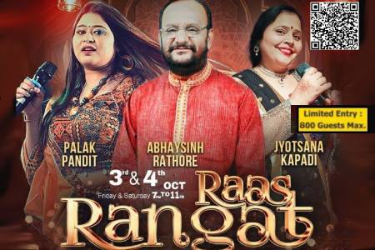 ABHAY SINGH RATHORE ,PALAK PANDIT, JYOTSANA KAPADI IN RAAS RANGAT in Woodbridge, NJ