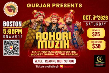 Gurjar Presents - Aghori Muzik – The Biggest Garba Of The Season In Ma - Boston Indian event on Sat, Oct 3