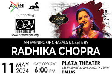 An Evening Of Ghazals & Geets By Radhika Chopra in Garland, TX