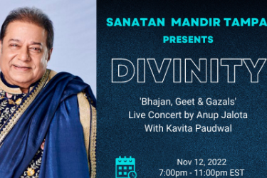 Anoop Jalota Gazals, Songs and Bhajans  in Tampa, FL