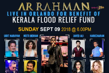 AR Rahman Live Concert 2018 Orlando for the Benefit of KERALA FLOOD RELIEF FUND  with Javed ali, Udit Narayan, Mano, haricharan, Ranjit barot, Jonita gandhi, Neeti mohan in Orlando, FL