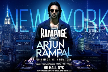 ARJUN RAMPAL spinning LIVE in NEW YORK AT HK HALL in New York, NY