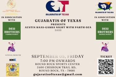 CANCELLED - Austin Raas Garba Night 2025 - Parth Oza in Round Rock, TX