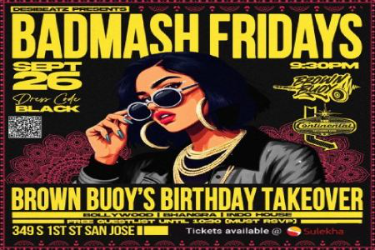 Badmash Fridays Bollywood Party - Brown Buoy's Birthday Take Over