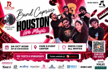 Band Capricio Live Music In Houston - Houston Indian event on Sat, Oct 24