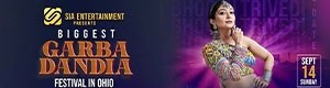 Biggest Garba Dandia Festival in Ohio - Bhoomi Trivedi Sep 14th 5PM
