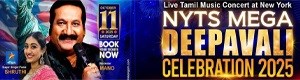 New York Tamil Sangam Mega Diwali Celebration with Mano