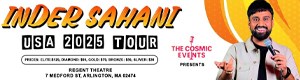 Inder Sahani Stand-Up Comedy Live 2025 in Boston
