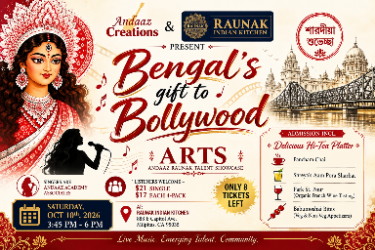 (Last 5 tix) Bengal's Gift to Bollywood - High Tea & Music, Milpitas, CA