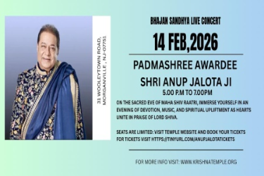 BHAJAN SANDHYA LIVE CONCERT BY PADMASHREE AWARDEE SH.ANUP JALOTA JI AT SHRI KRISHNA MANDIR MORGANVILLE in Morganville, NJ