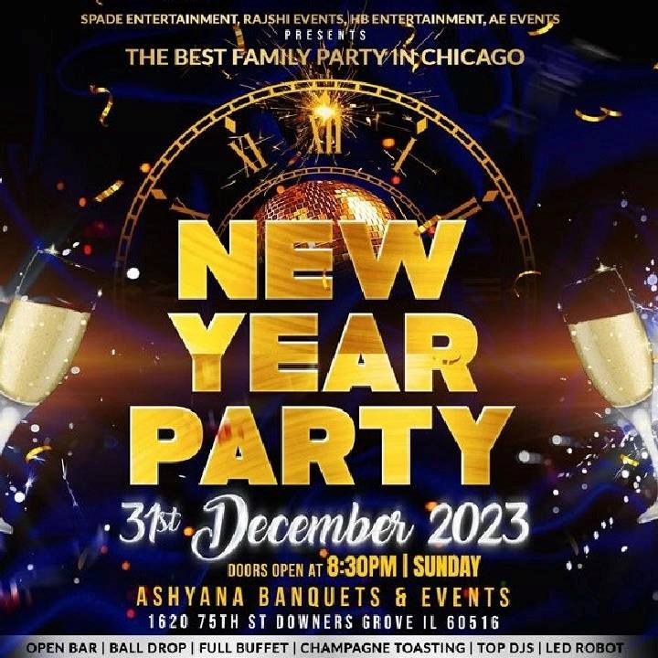 Ashyana Presents: The Grand NYE 2024 Desi Ball in Chicagoland