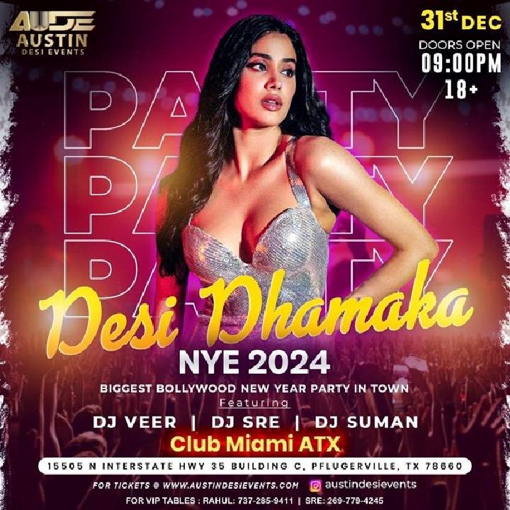 AUDE Presents: Austin's Hottest Bollywood NYE Party of 2024