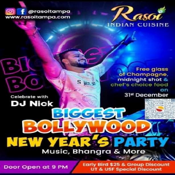 Ring in 2024 at Tampa's Hottest Bollywood New Year's Bash