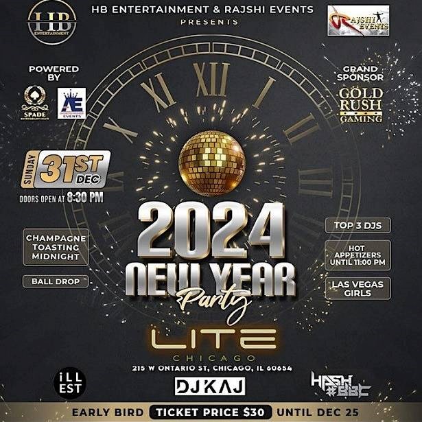 Countdown to 2024 at Chicago's Premier Bollywood New Year's Eve Celebration
