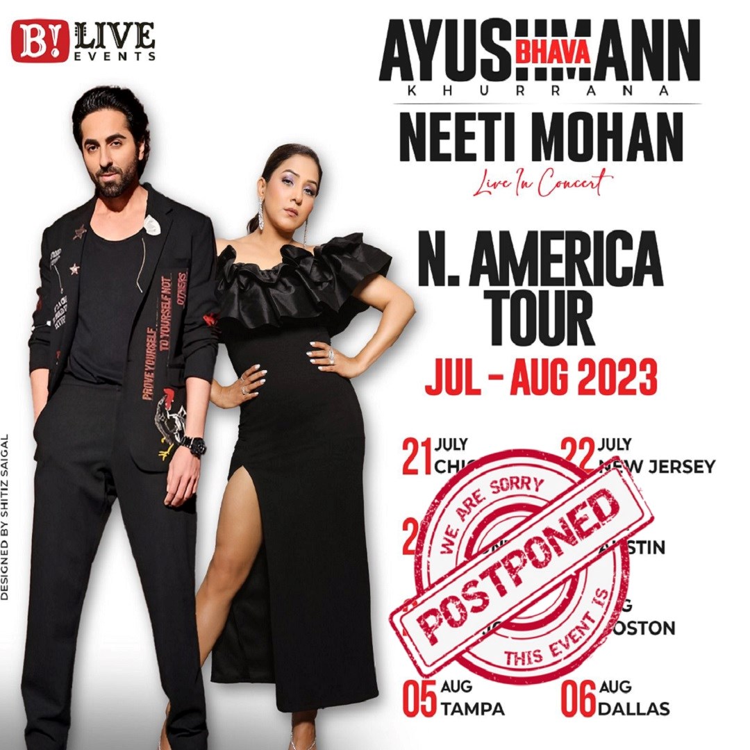 Regretful Update: Ayushmann Khurrana & Neeti Mohan Show Tour in USA Cancelled