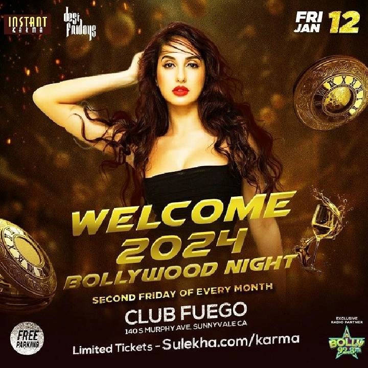 Welcome 2024 with a Bang at Bollywood Nite Desi Fridays