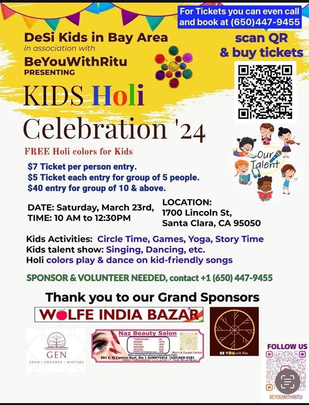 Splash into a Kaleidoscope of Joy at KIDS HOLI CELEBRATION '24!