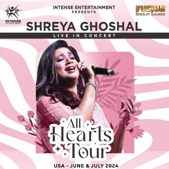 Experience Musical Euphoria: Shreya Ghoshal's 'All Hearts Tour' Hits Dallas, Tickets on Sulekha