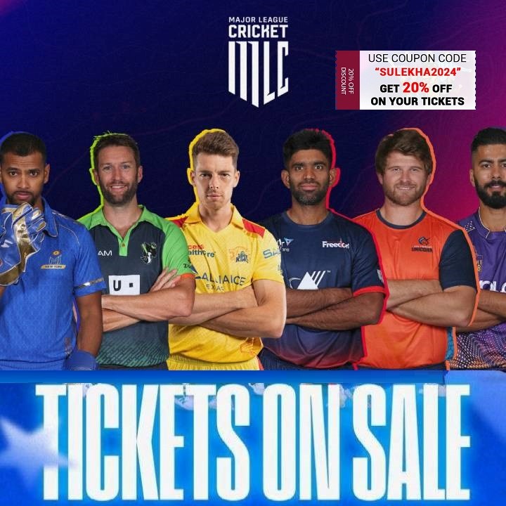 MLC 2024: America's Cricket Carnival Returns with a Bang! - Buy tickets on 20% discount using coupon SULEKHA2024