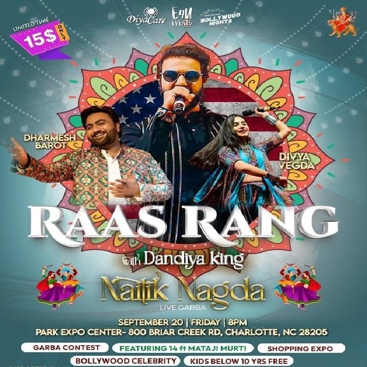 Raas Rang 2024: Charlotte's Ultimate Navratri Extravaganza