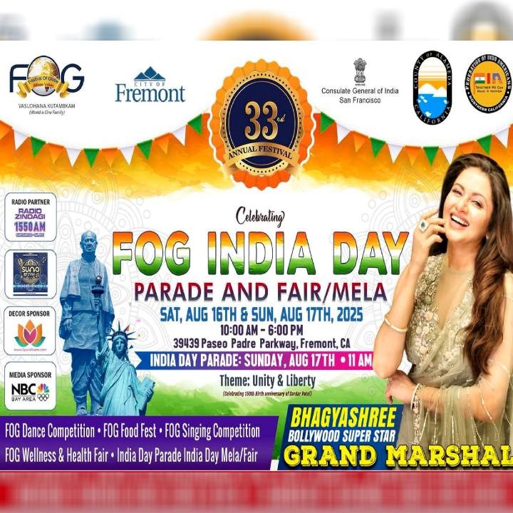 FOG India Day 2025 – A Grand Celebration of Freedom, Culture, and Community in Fremont