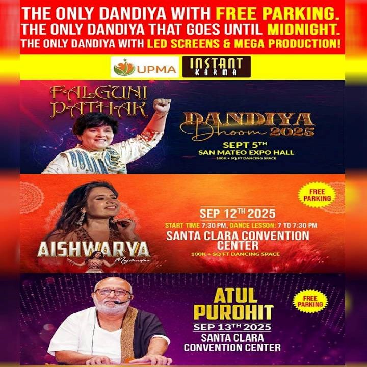 Dandiya Dhoom 2025: San Mateo & Santa Clara Get Ready to Dance the Night Away!