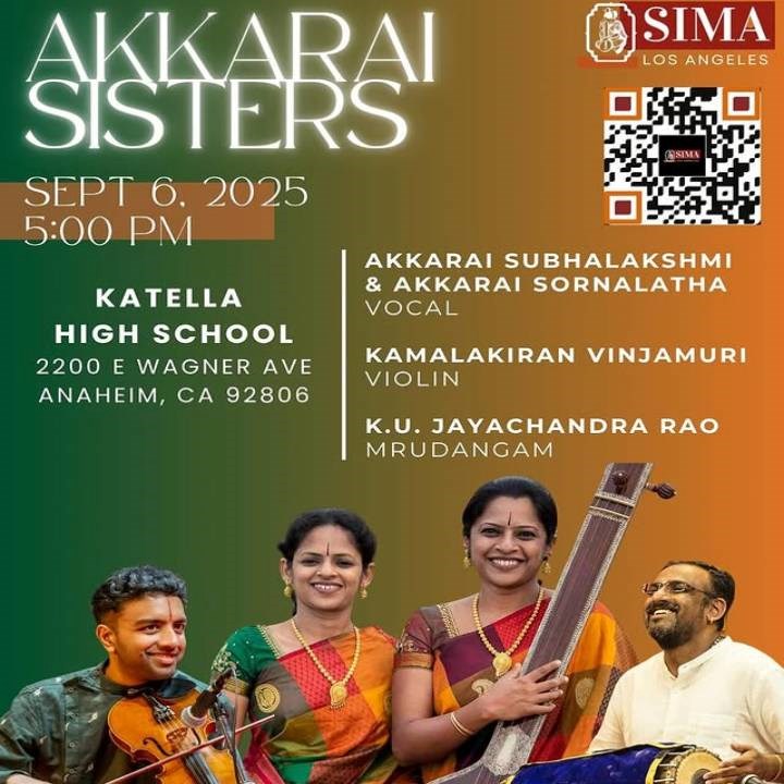 The Akkarai Sisters Are Coming to the USA — A Rare Carnatic Duet You Can’t Miss