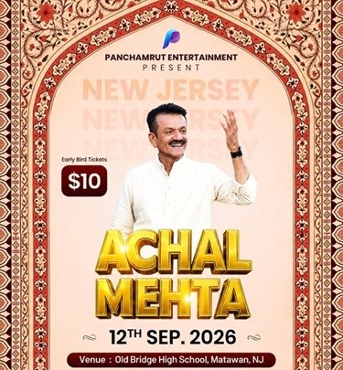 The Ultimate Navratri Kickoff: Achal Mehta Live in New Jersey for JUST $10