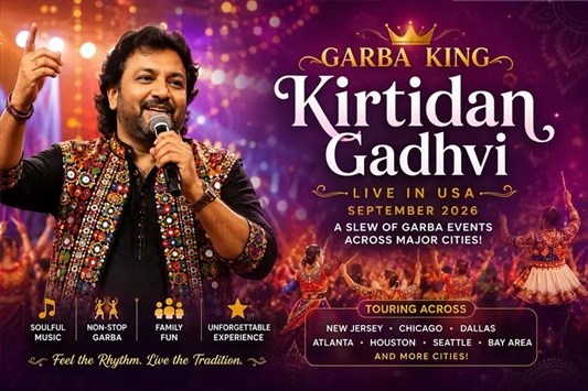 The Dandiya King Arrives! Kirtidan Gadhvi’s Massive US Navratri Tour 2026