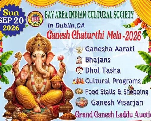 BICS Ganesh Chaturthi Mela 2026 in California: Celebrate with a 9-Foot Ganesha & FREE Entry in Dublin