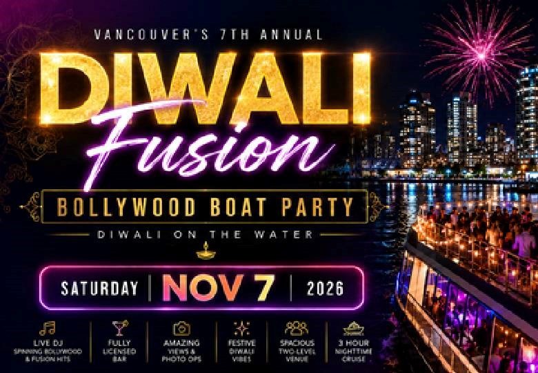  This Diwali, Take the Party to the Water: Vancouver’s Bollywood Boat Party Awaits