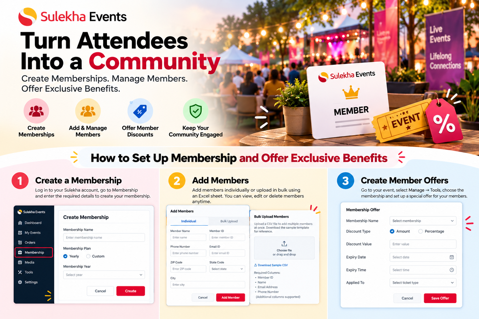  Build a Community Around Your Events: How Sulekha Events Membership Helps Organizers Manage Members & Offers