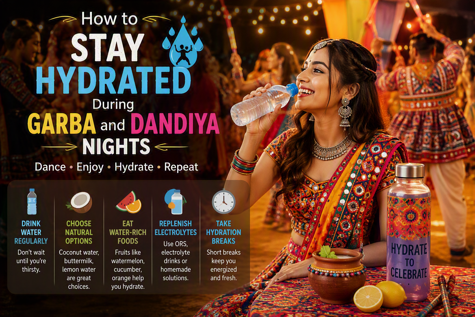 How to Stay Hydrated During Garba and Dandiya Nights