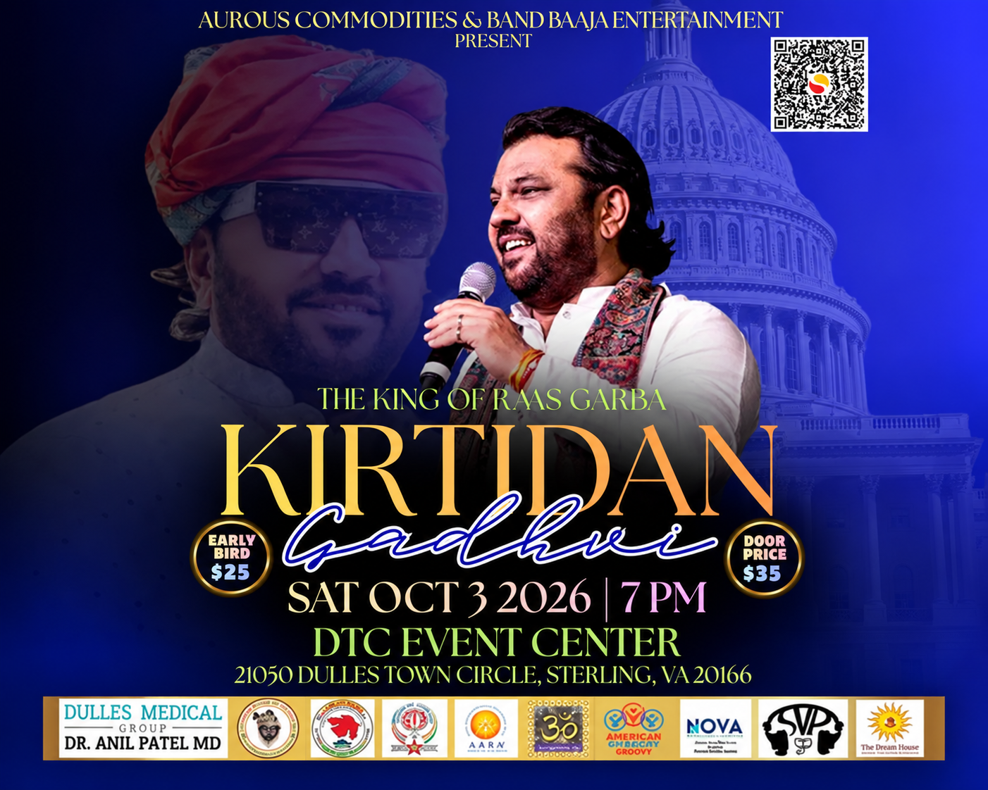  Kirtidan Gadhvi – The King of Raas Garba: An Unforgettable DMV Navratri Night! 