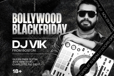 Bollywood Black Friday with DJ Vik in Charlotte in Charlotte, NC