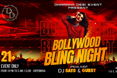 Bollywood Bling Night | Supernova | Dj Sats | Apr 25 in Seattle, WA