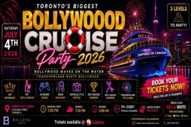 Bollywood Boat Cruise Party by Bollevo Toronto in Toronto, ON
